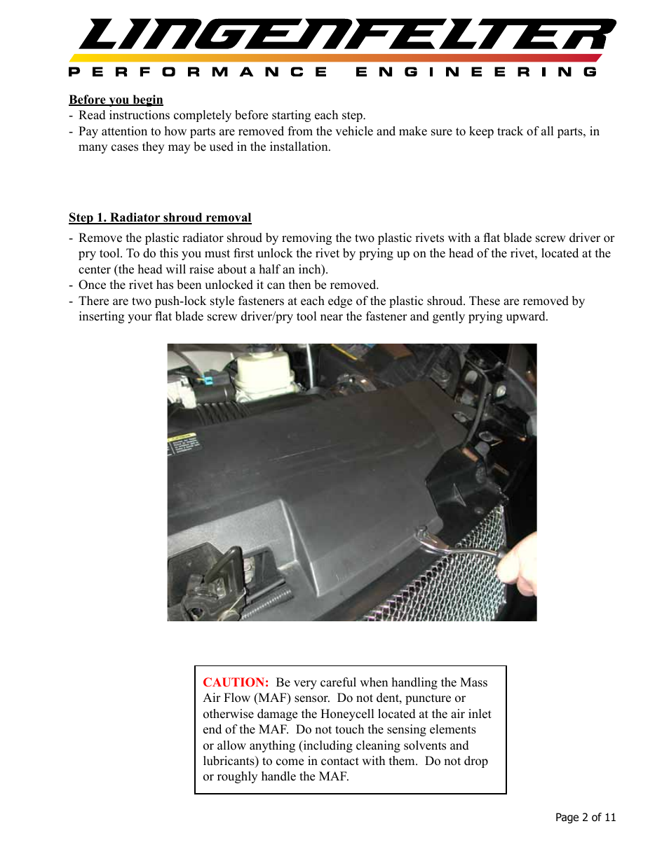 Lingenfelter L650050704 Lingenfelter Cadillac CTS-V Airbox 2004-2007 v3.1 User Manual | Page 3 / 12
