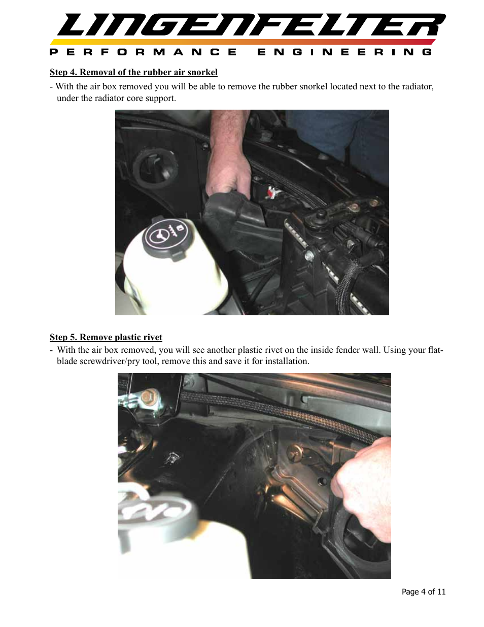 Lingenfelter L650050704 Lingenfelter Cadillac CTS-V Airbox 2004-2007 v3.1 User Manual | Page 5 / 12