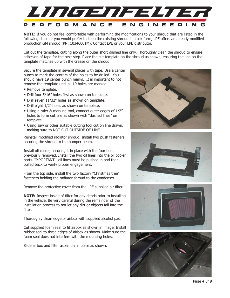 Lingenfelter L650090206 Lingenfelter C6 Z06 Corvette Air Intake 2006-2013 v3.04 User Manual | Page 5 / 11