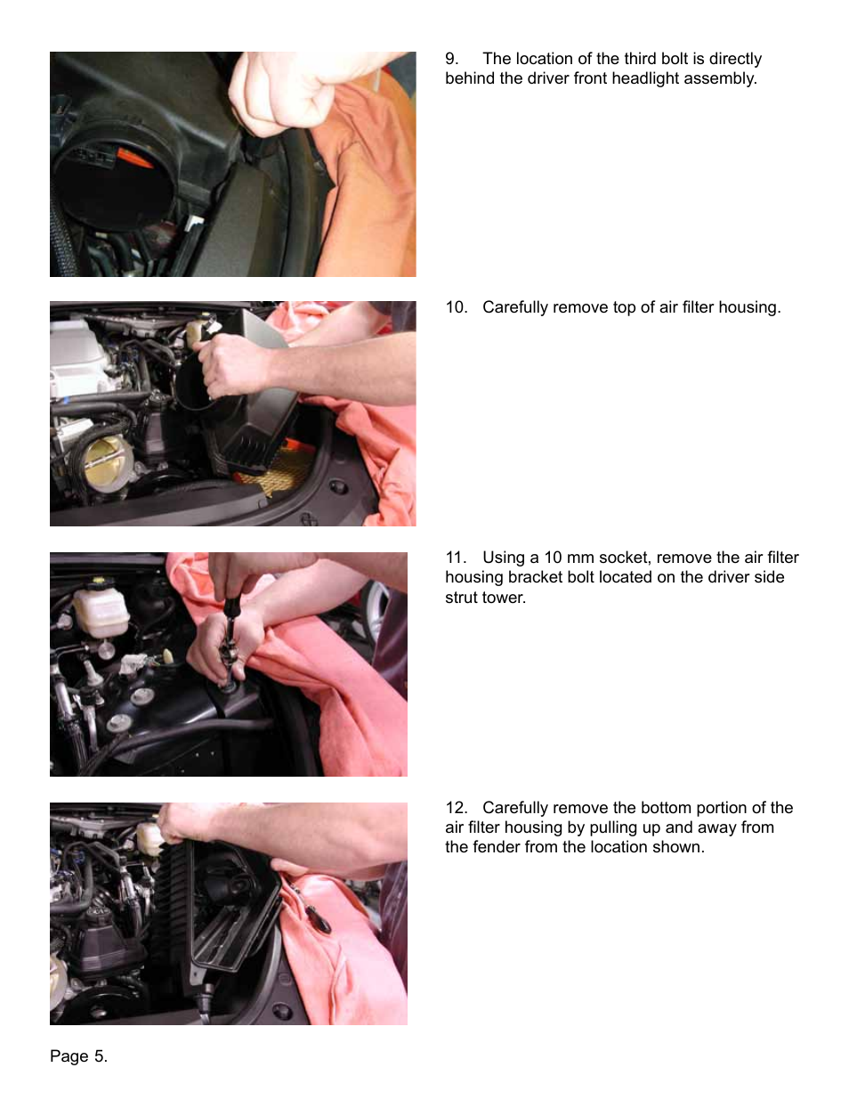Lingenfelter L650140709 Lingenfelter Cadillac CTS-V Air Intake Duct v1.3 User Manual | Page 6 / 12