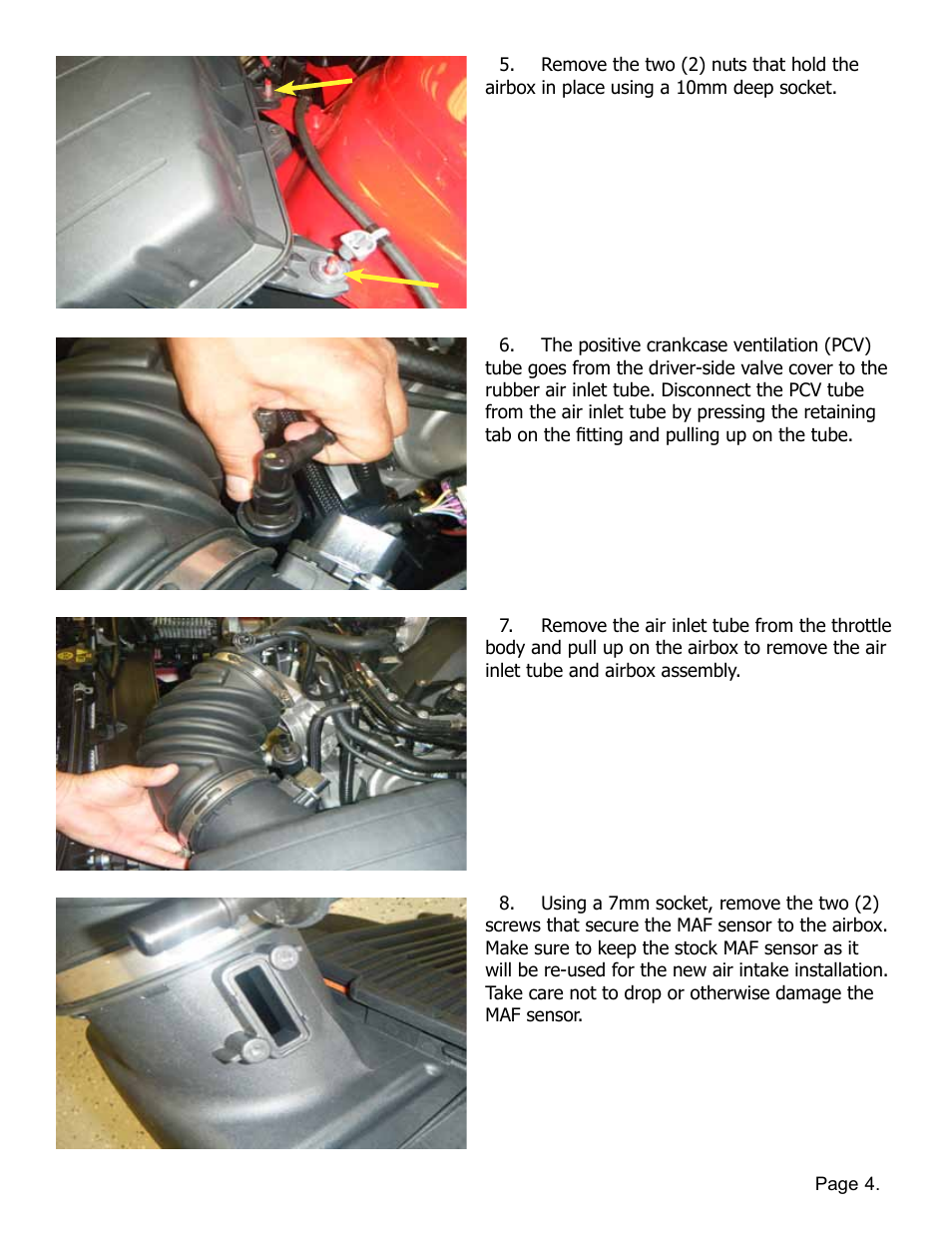 Lingenfelter L650182012 Lingenfelter ZL1 Camaro Air Intake Kit 2012-2013 v1.6 User Manual | Page 5 / 11