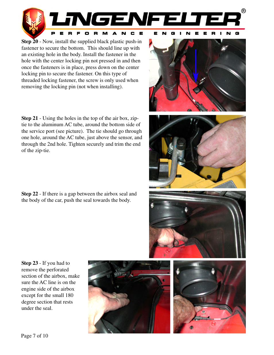 Lingenfelter L650060505 Lingenfelter Pontiac GTO Air Intake 2005-2006 v4.0b User Manual | Page 8 / 11