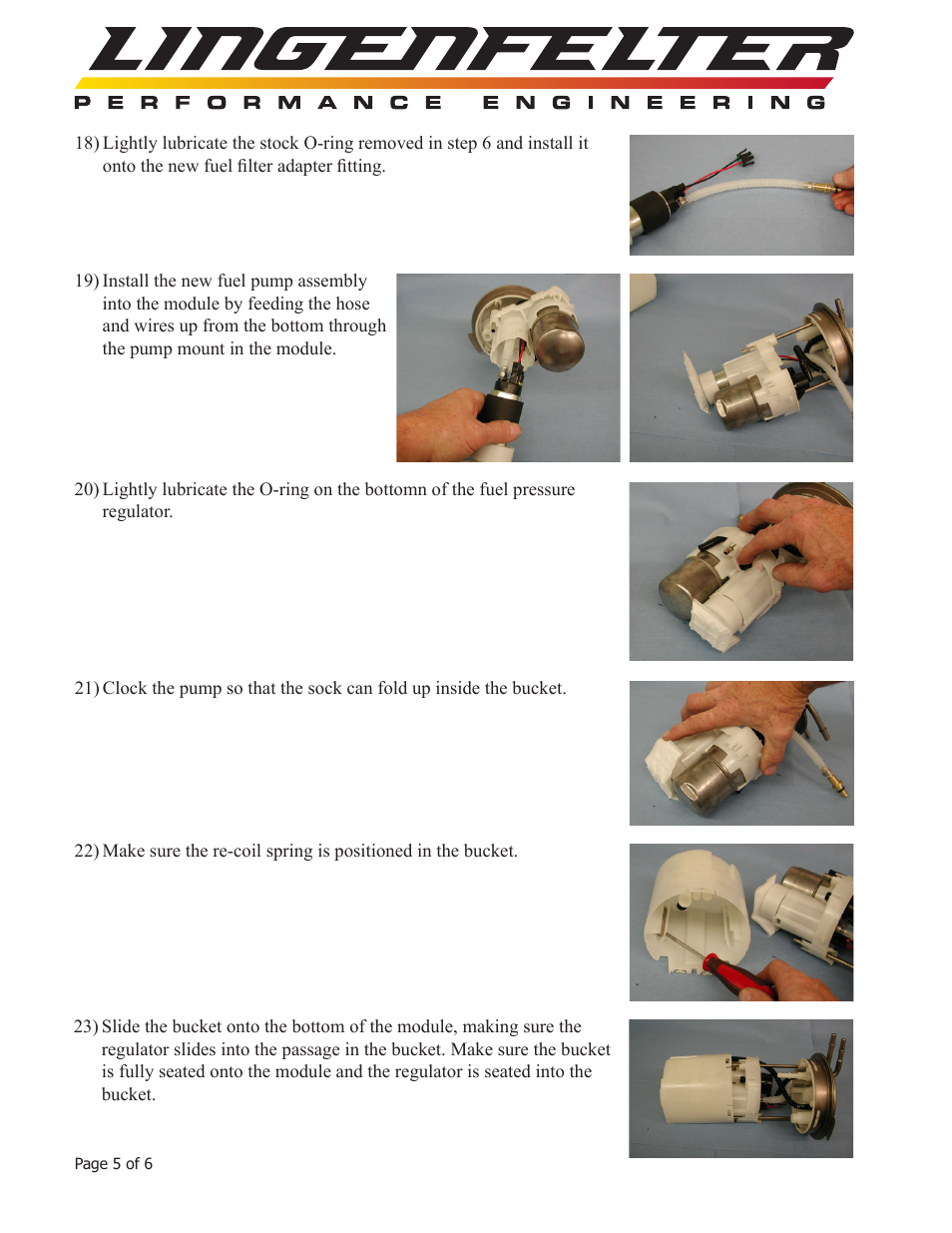 Lingenfelter L710050607 Lingenfelter Suburban & Yukon XL Fuel Pump 2007 v1.1 User Manual | Page 6 / 7