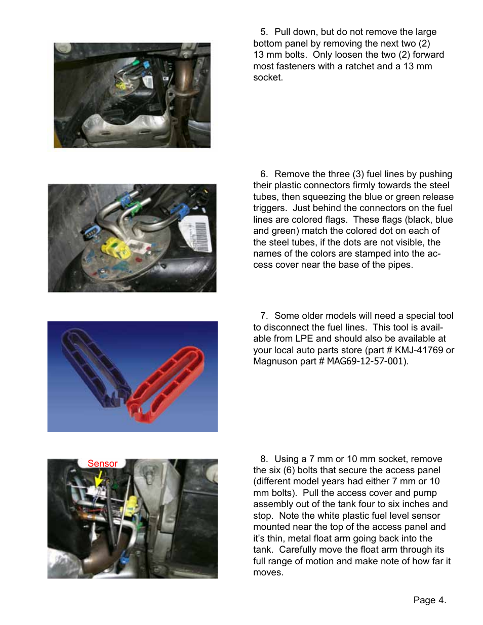 Lingenfelter L710650197 Lingenfelter C5 Corvette High Flow Fuel Pump 1997-2002 v2.9 User Manual | Page 5 / 12