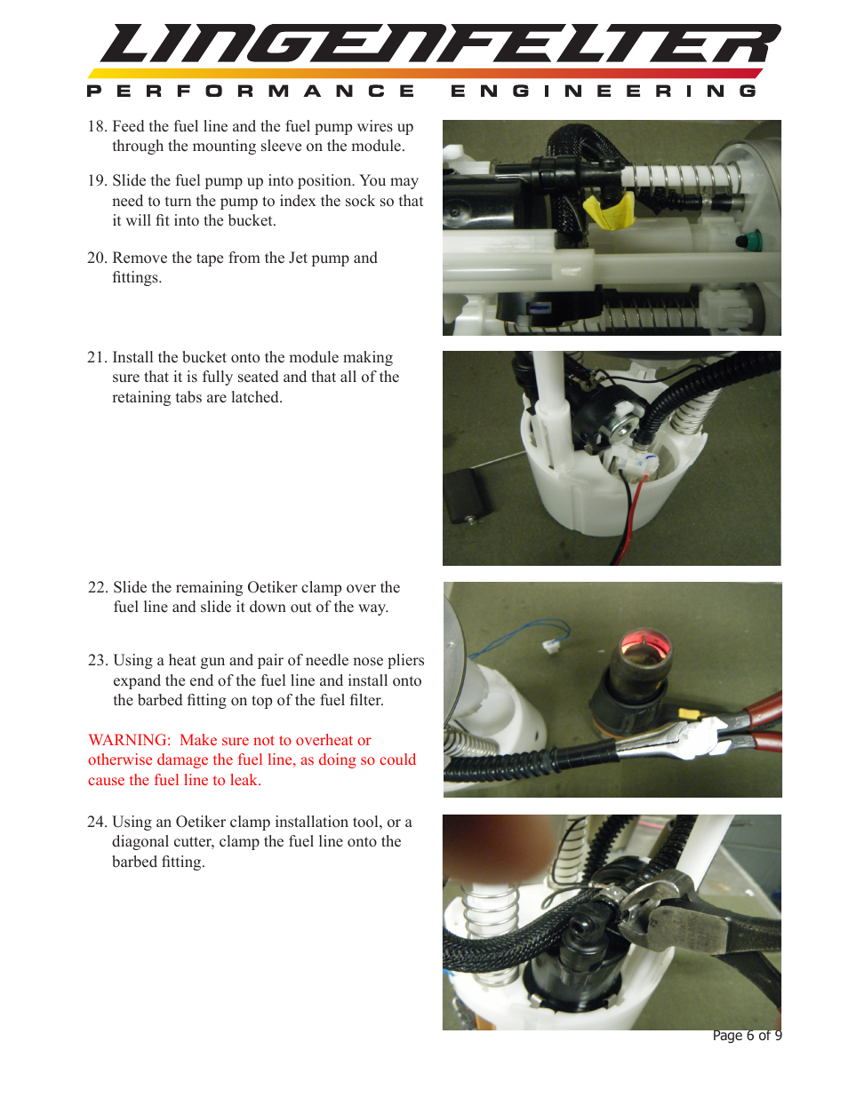 Lingenfelter L710111005 Trailblazer SS & SSR E85 High Flow Fuel Pump Upgrade Kit v1.5 User Manual | Page 7 / 10