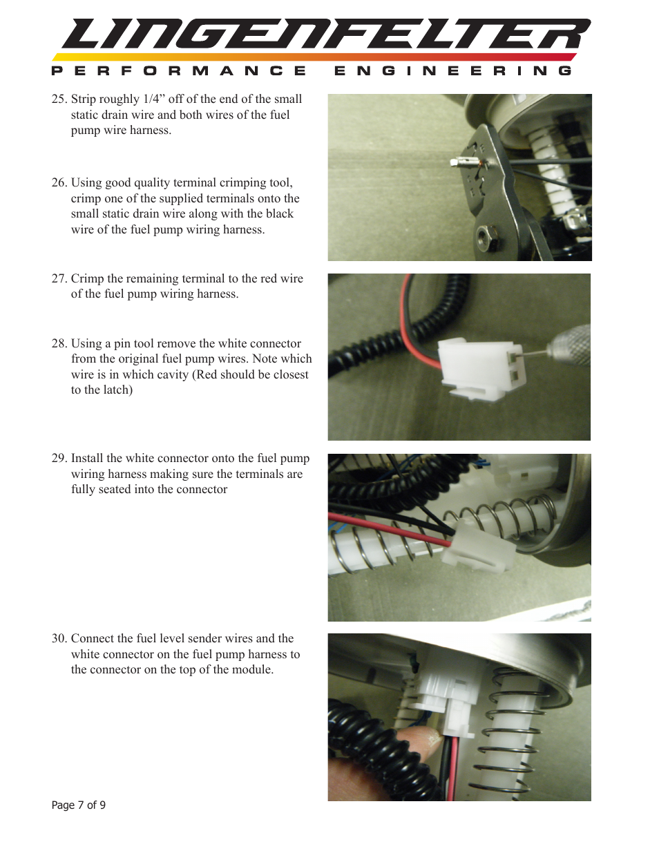 Lingenfelter L710111005 Trailblazer SS & SSR E85 High Flow Fuel Pump Upgrade Kit v1.5 User Manual | Page 8 / 10