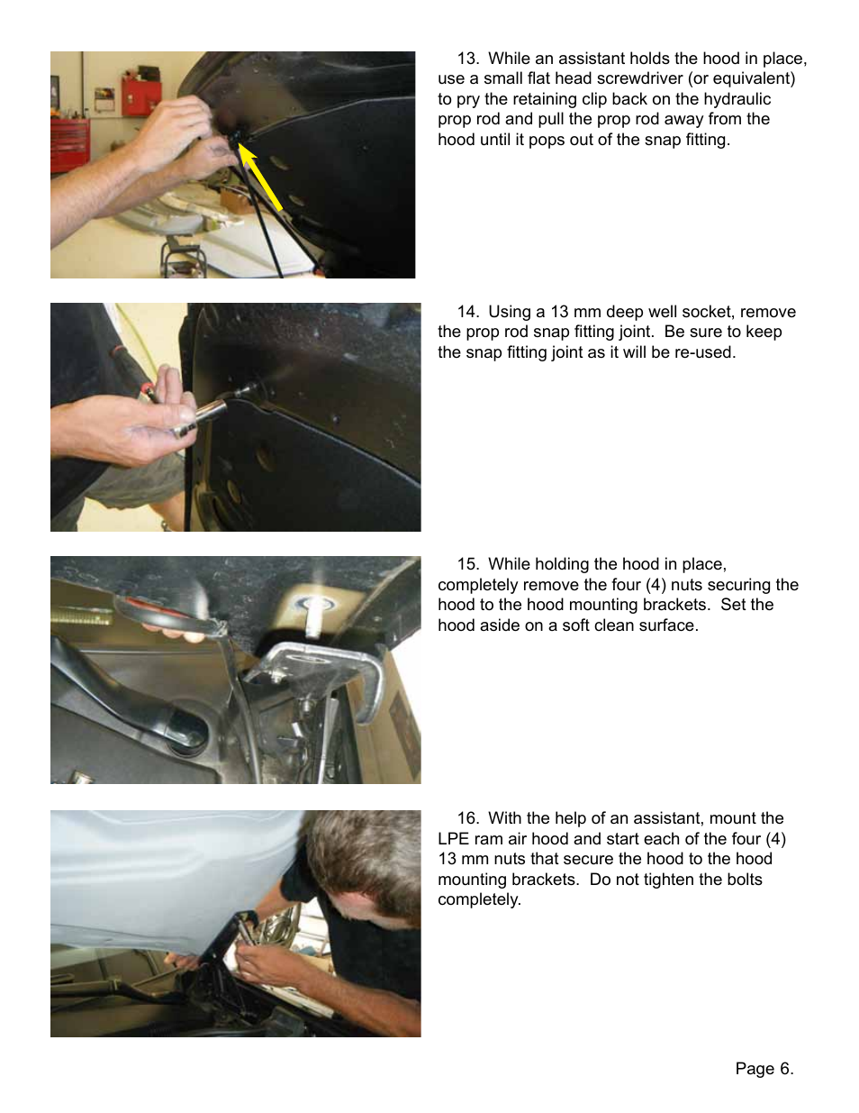 Lingenfelter L850131410 Camaro Ram Air Hood v 0.8 User Manual | Page 7 / 13