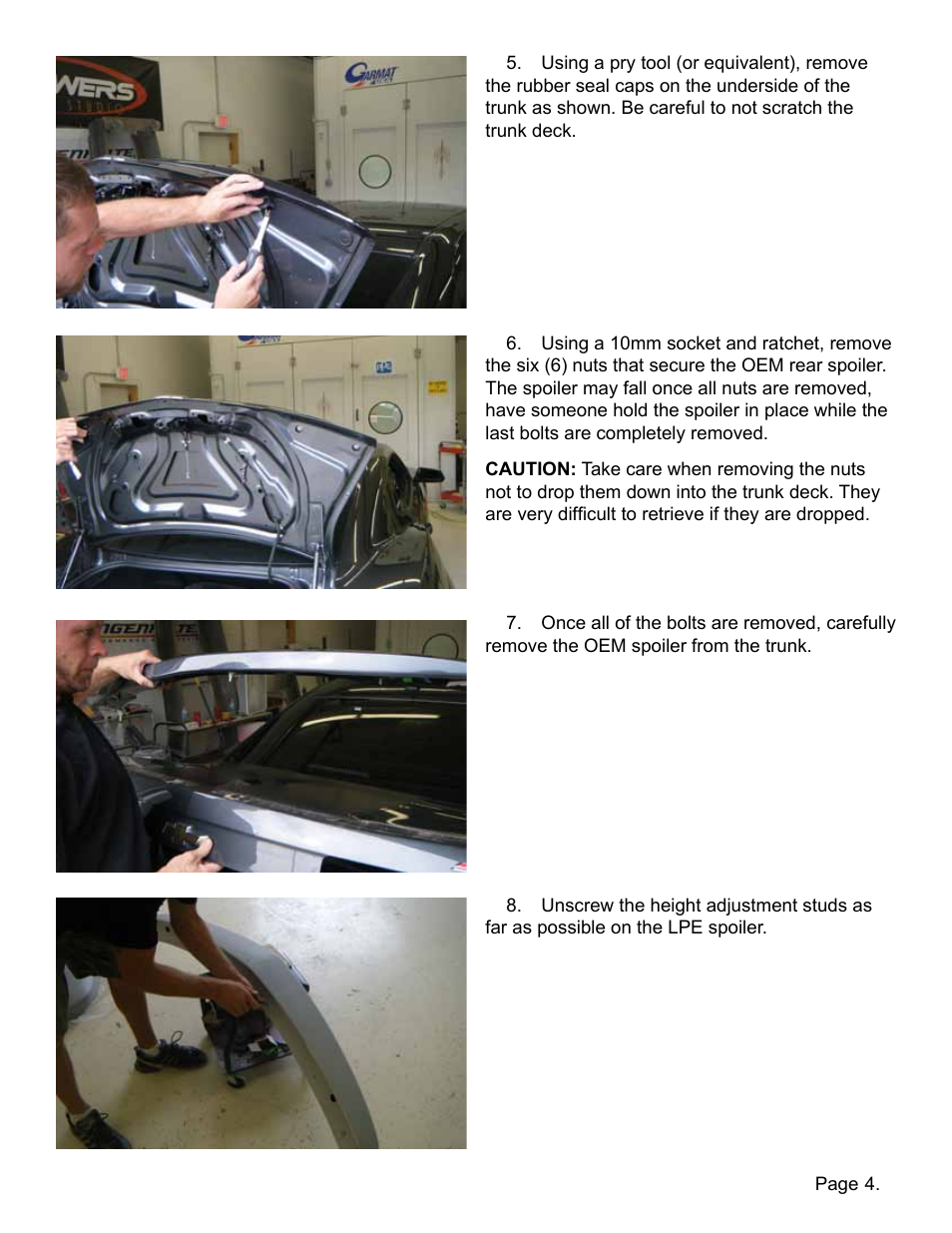 Lingenfelter L850151410 Camaro Rear Deck Spoiler v0.8 User Manual | Page 5 / 9