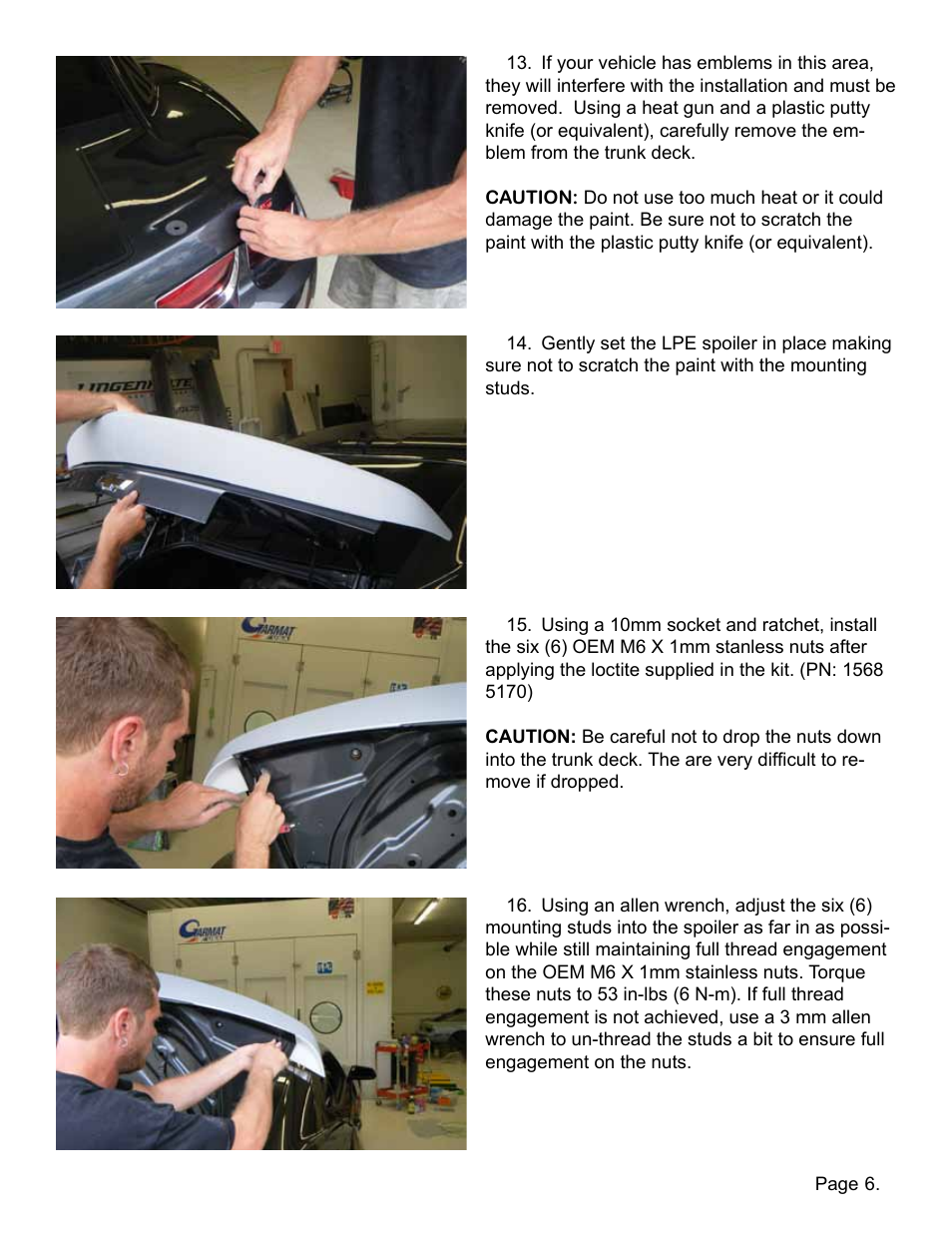 Lingenfelter L850151410 Camaro Rear Deck Spoiler v0.8 User Manual | Page 7 / 9