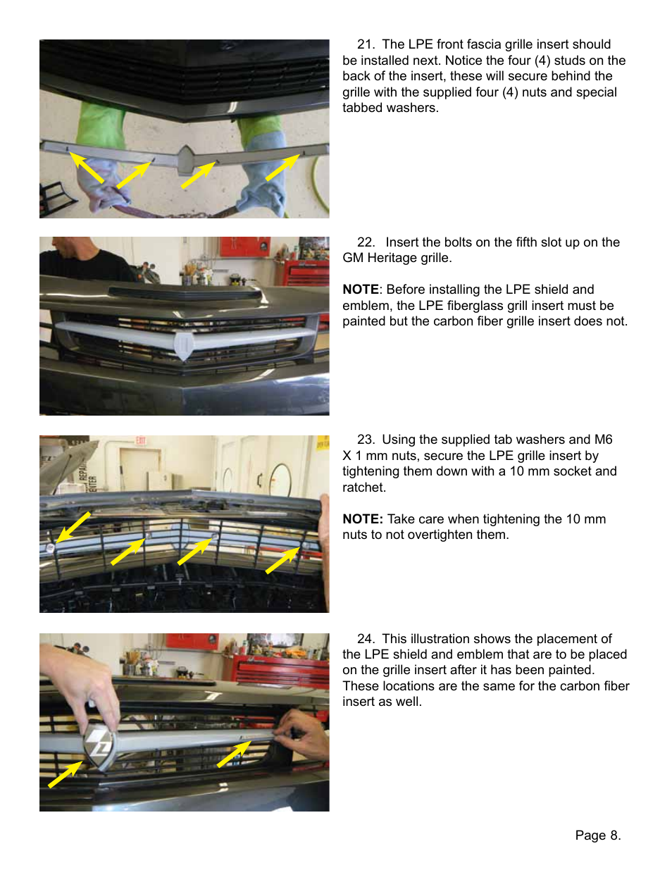 Lingenfelter L850181410 Camaro Grill Insert v0.8 User Manual | Page 9 / 12