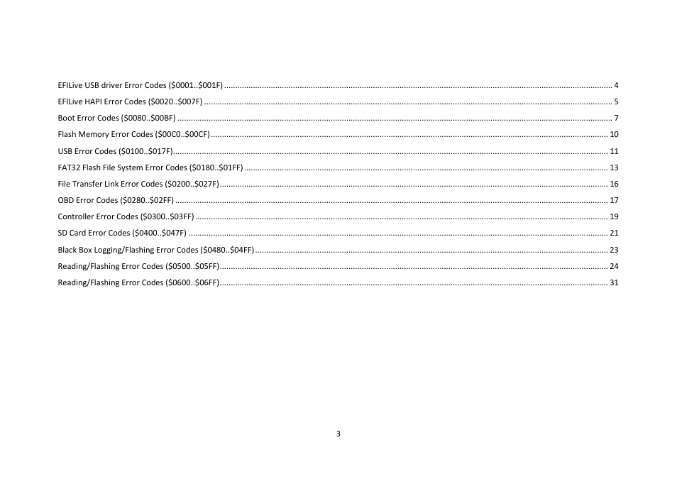 Lingenfelter EFI Live Error Codes User Manual | Page 3 / 32