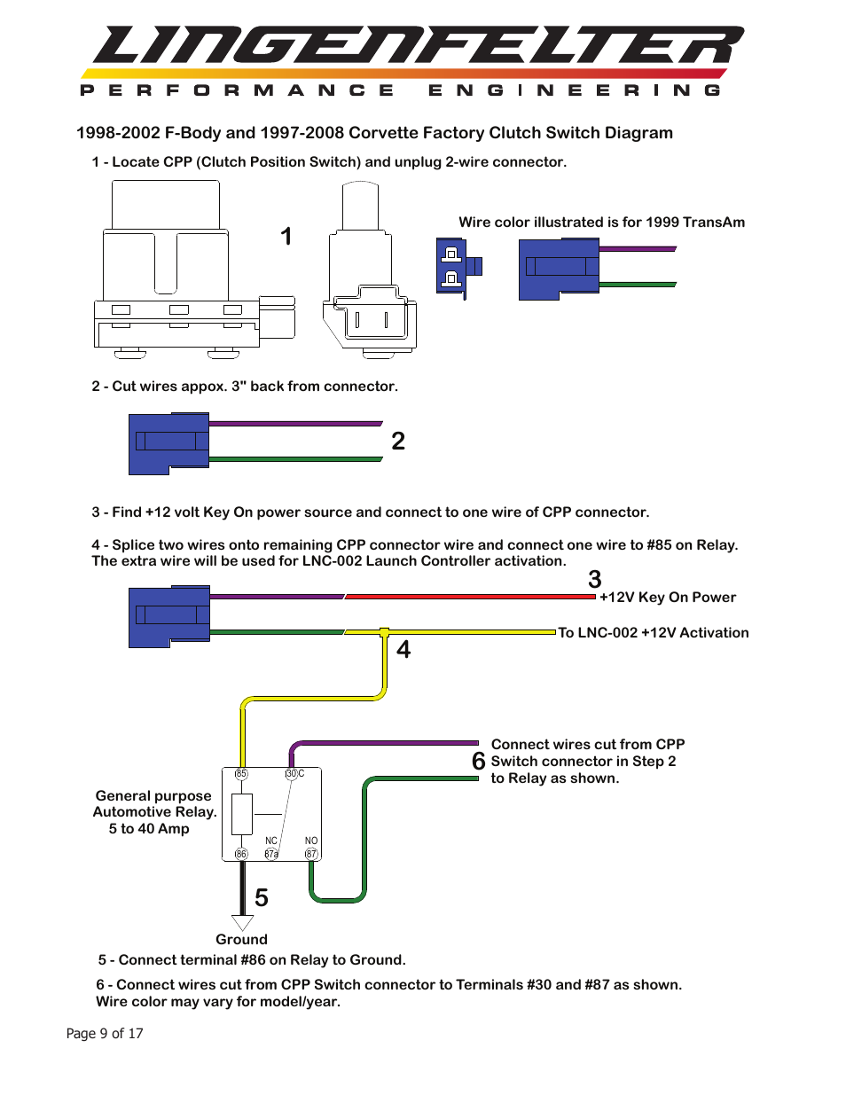 Lingenfelter L460095297 Lingenfelter LNC-002 Launch Controller v2.0 User Manual | Page 10 / 18