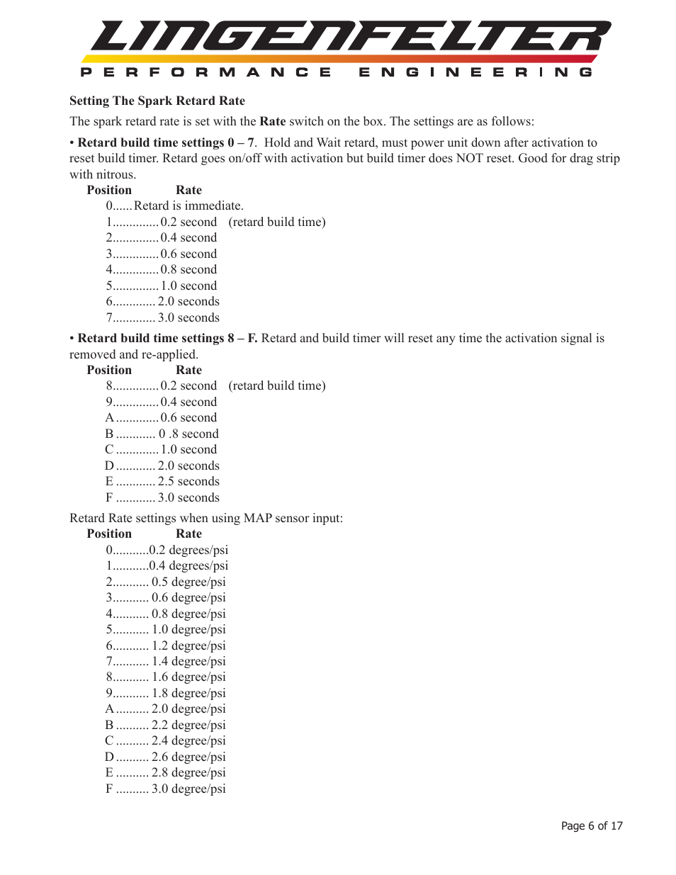 Lingenfelter L460095297 Lingenfelter LNC-002 Launch Controller v2.0 User Manual | Page 7 / 18