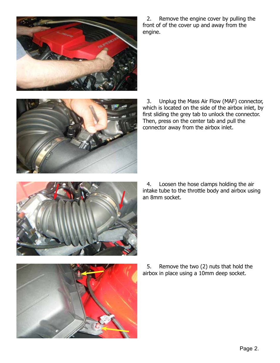 Lingenfelter L650162012 Lingenfelter Camaro ZL1 Air Intake Kit 2012-13 v1.1 User Manual | Page 3 / 9