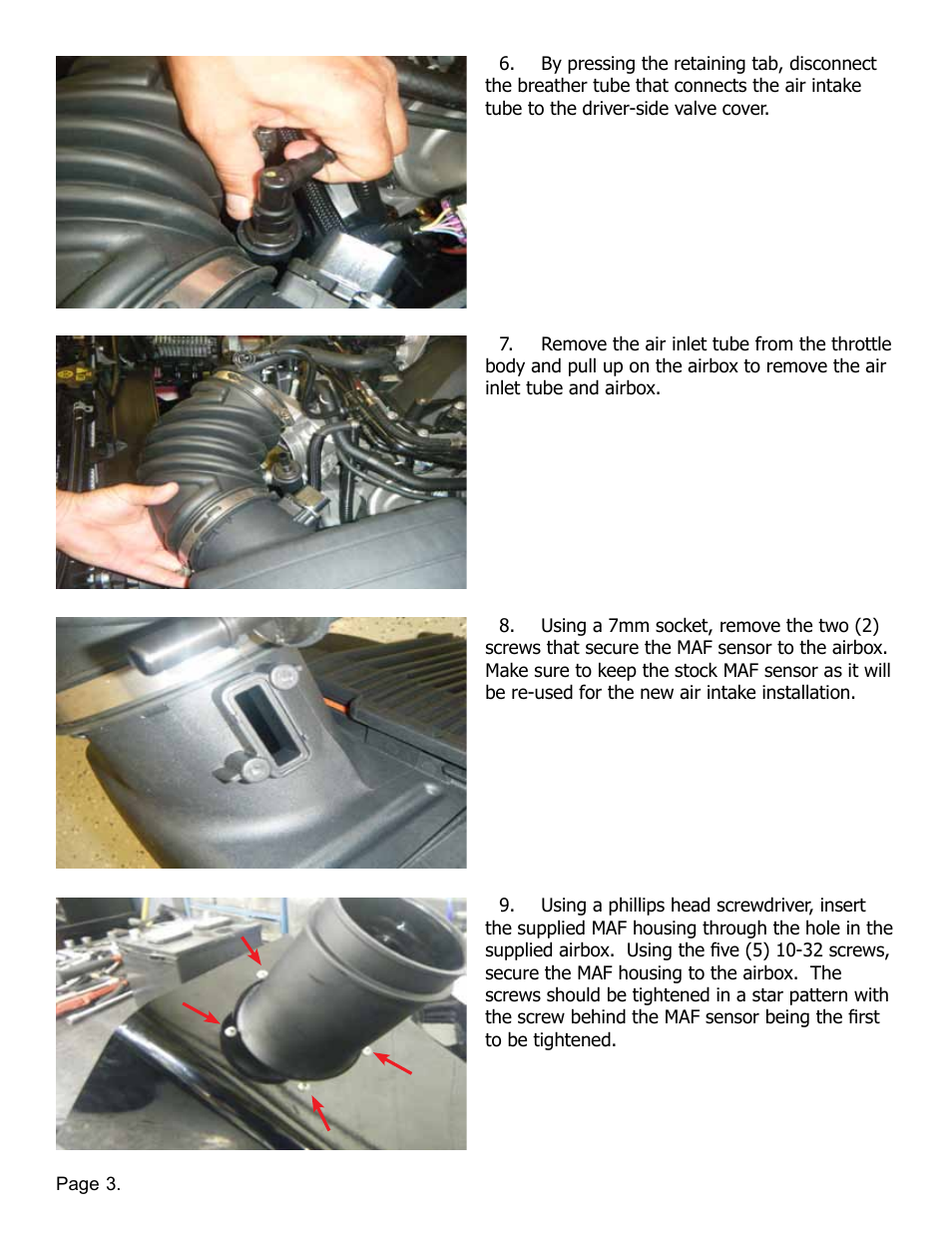 Lingenfelter L650162012 Lingenfelter Camaro ZL1 Air Intake Kit 2012-13 v1.1 User Manual | Page 4 / 9