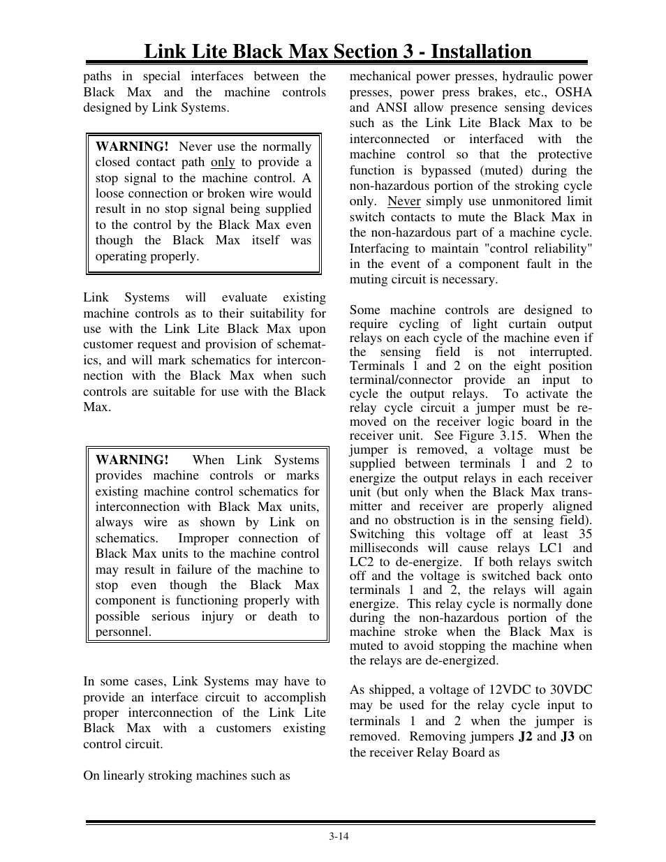 On linearly stroking machines such as | LINK Systems Max Presence Sensing Device User Manual | Page 19 / 48