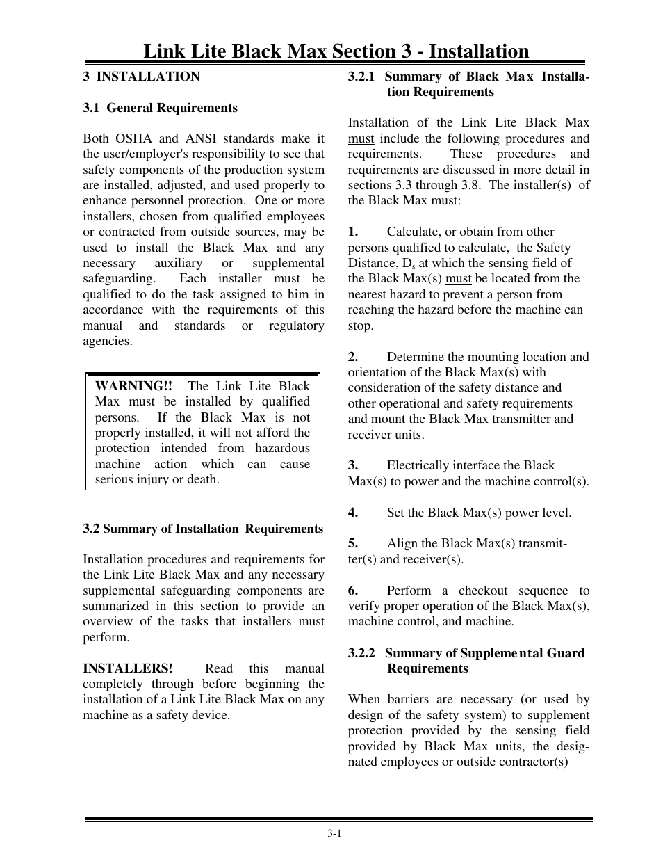 Installation | LINK Systems Max Presence Sensing Device User Manual | Page 6 / 48