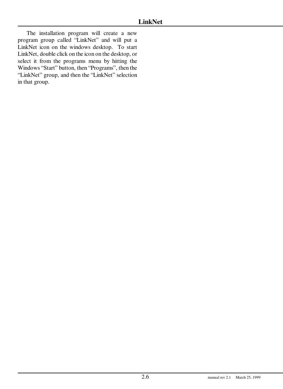 Linknet | LINK Systems LinkNet I User Manual | Page 12 / 47