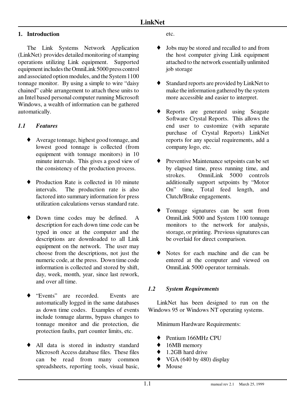 LINK Systems LinkNet I User Manual | Page 5 / 47