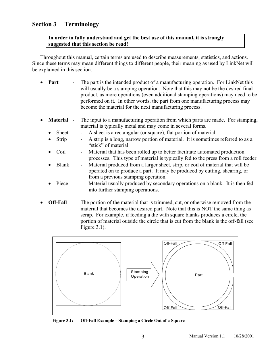 Terminology, Section 3 terminology, Figure 3.1 | LINK Systems LinkNet II User Manual | Page 19 / 99