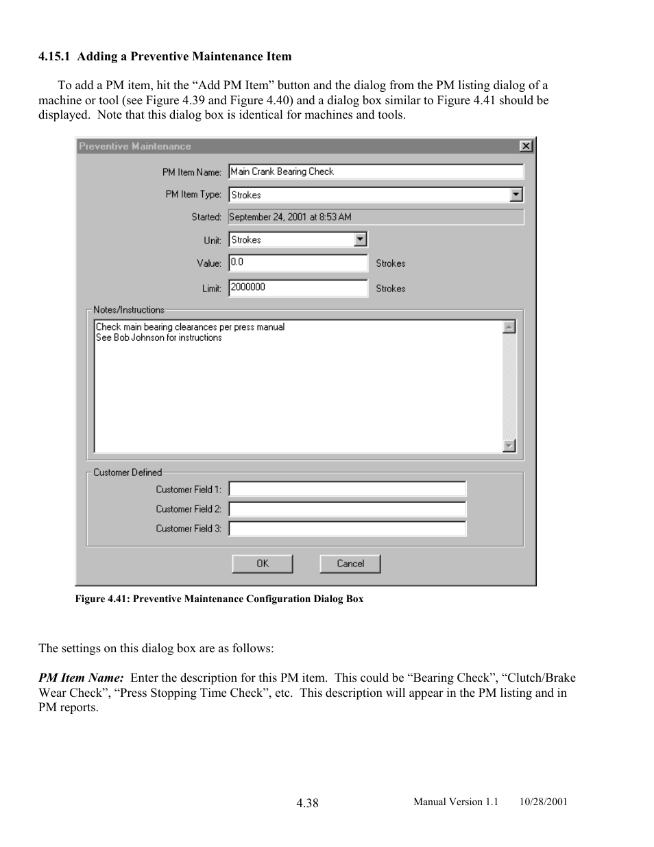 Adding a preventive maintenance item | LINK Systems LinkNet II User Manual | Page 60 / 99