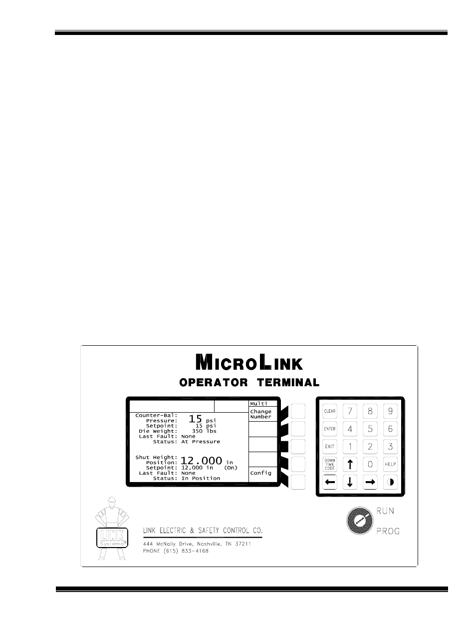 Microlink: operator interface terminal | LINK Systems Microlink User Manual | Page 5 / 26