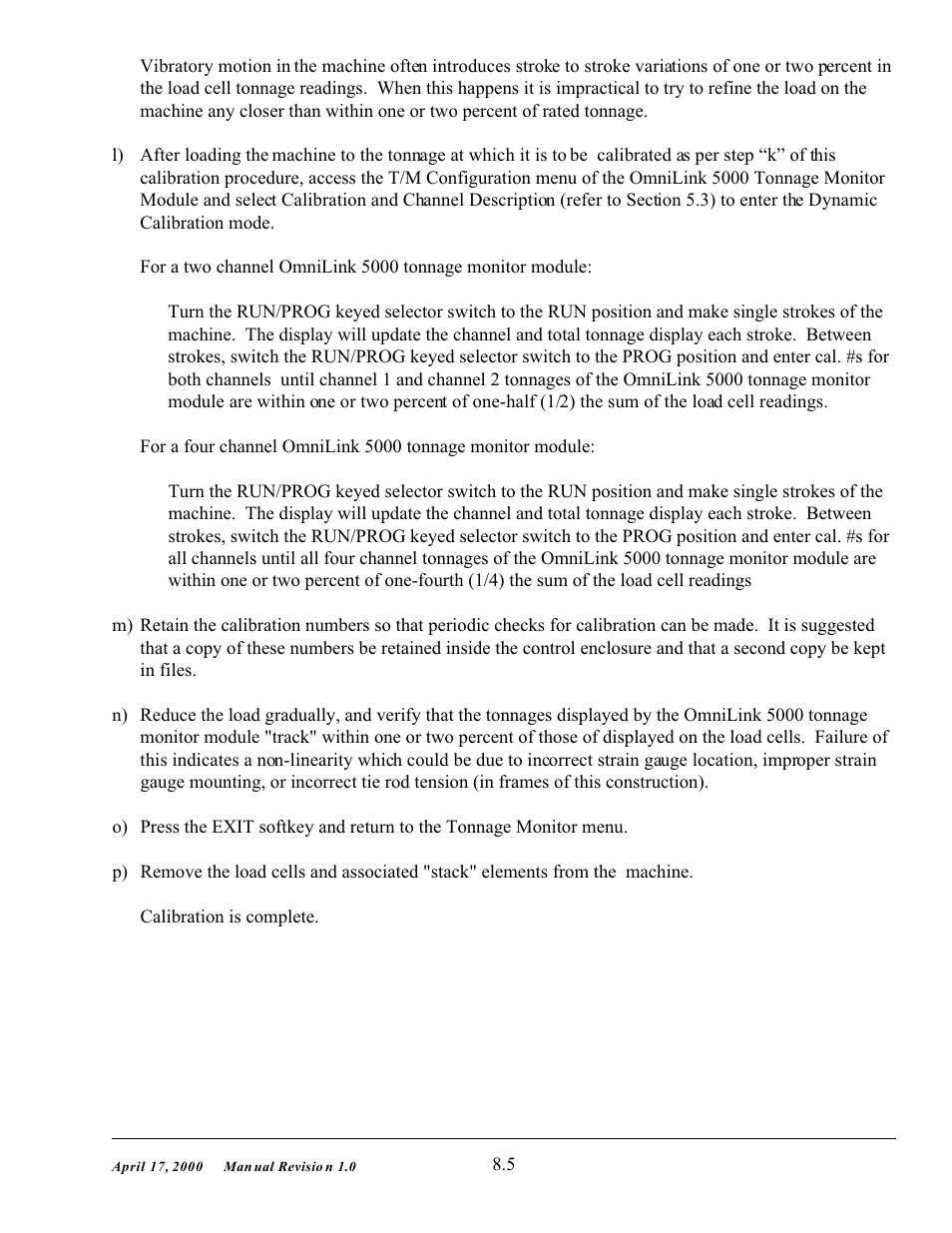 LINK Systems OmniLink 5000 User Manual | Page 73 / 81