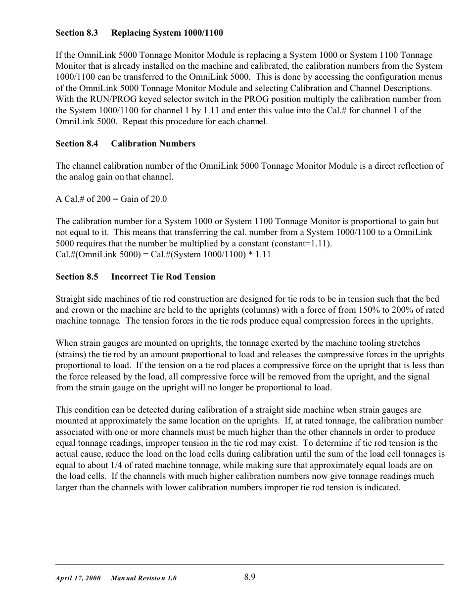 LINK Systems OmniLink 5000 User Manual | Page 77 / 81