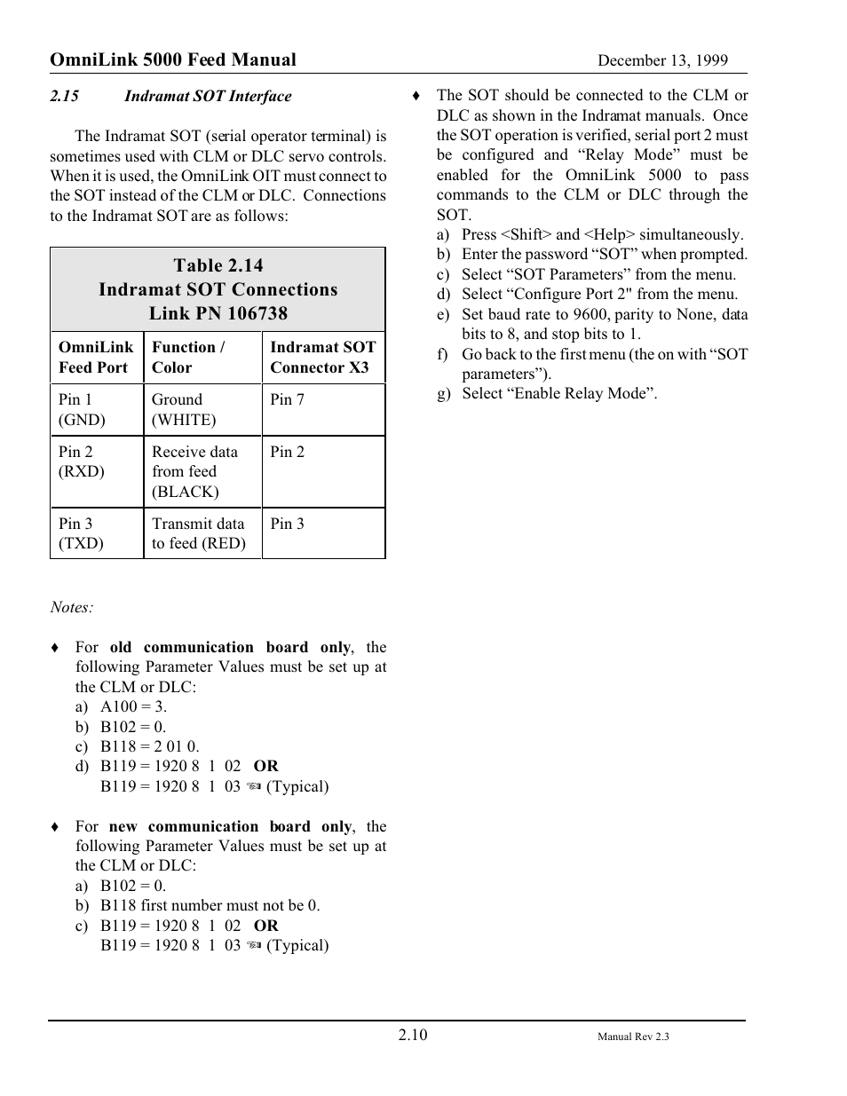 LINK Systems OmniLink - Feed Interface User Manual | Page 16 / 40