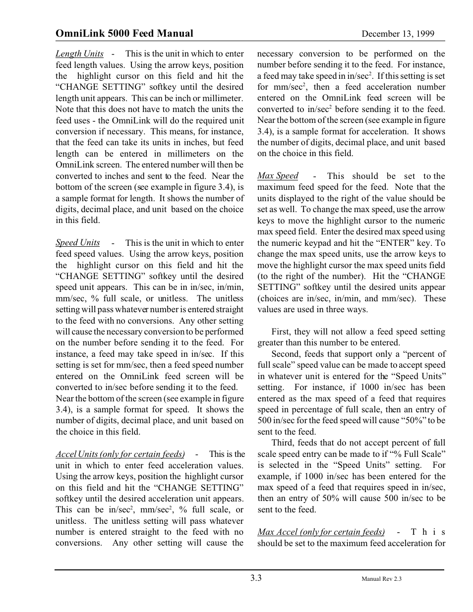 Omnilink 5000 feed manual | LINK Systems OmniLink - Feed Interface User Manual | Page 25 / 40