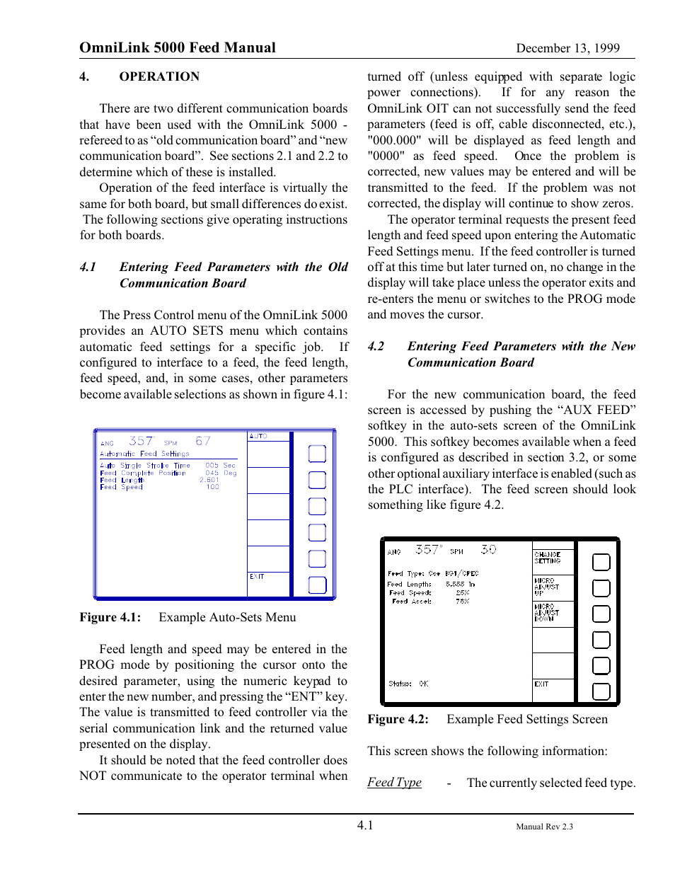 LINK Systems OmniLink - Feed Interface User Manual | Page 27 / 40