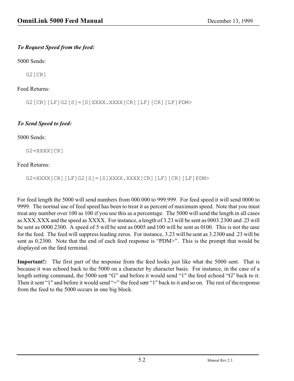 LINK Systems OmniLink - Feed Interface User Manual | Page 31 / 40