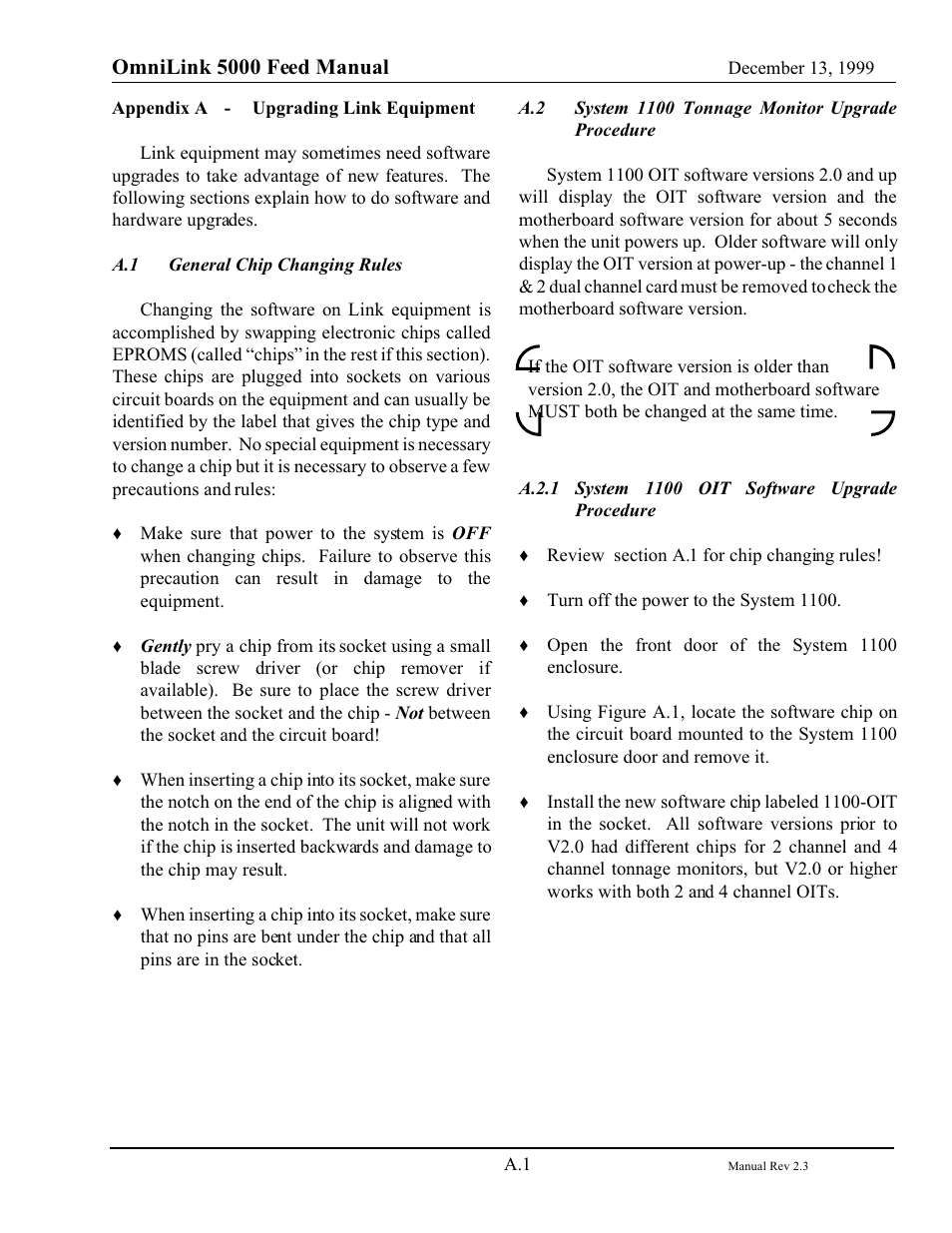 Omnilink 5000 feed manual | LINK Systems OmniLink - Feed Interface User Manual | Page 34 / 40