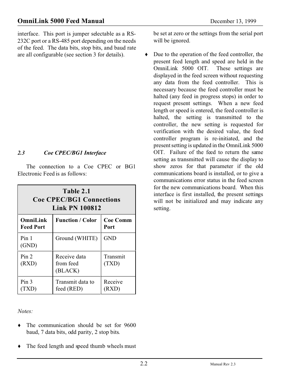 LINK Systems OmniLink - Feed Interface User Manual | Page 8 / 40