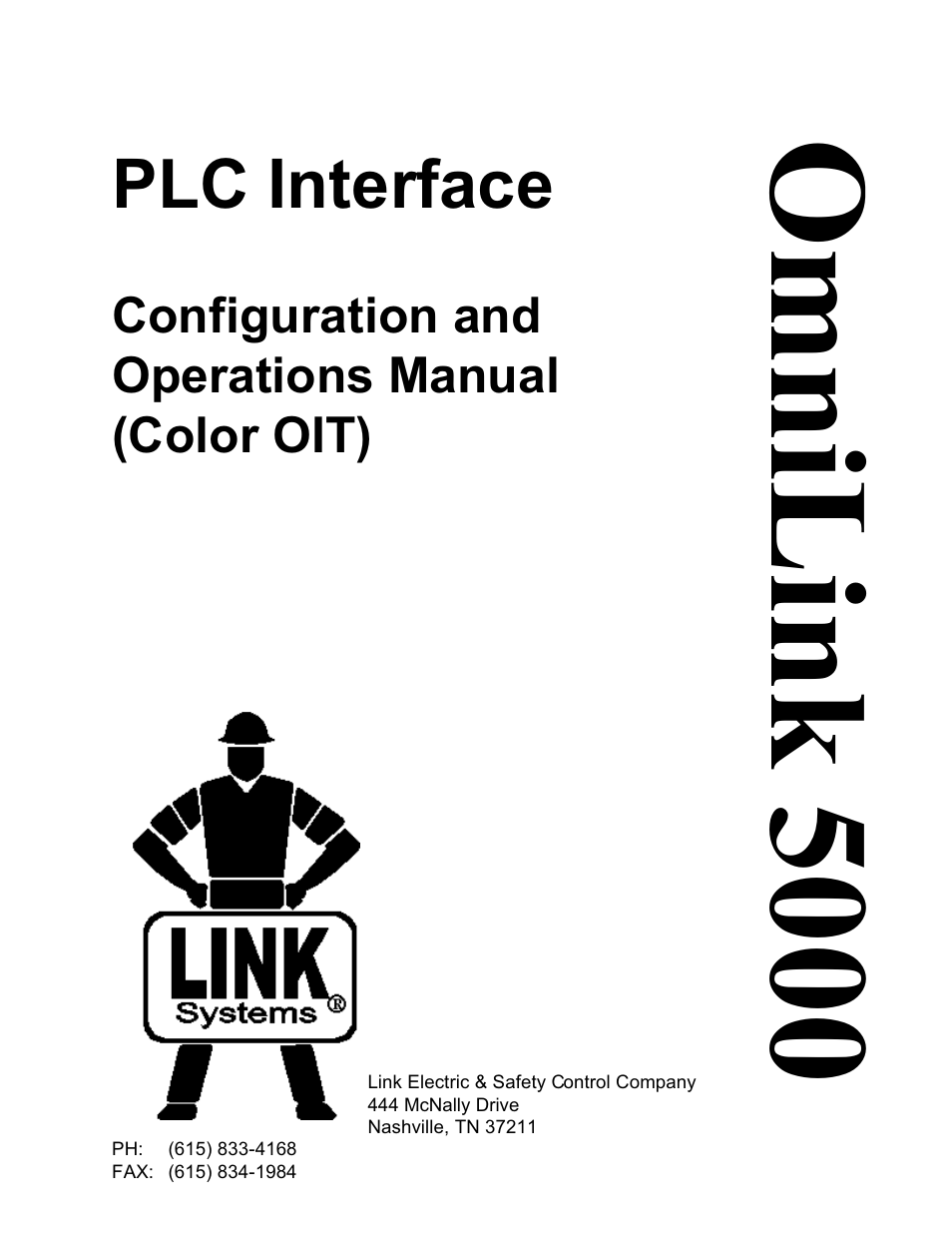 LINK Systems OmniLink - PLC Interface User Manual | 53 pages
