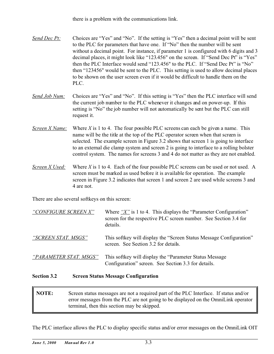LINK Systems OmniLink - PLC Interface User Manual | Page 17 / 53