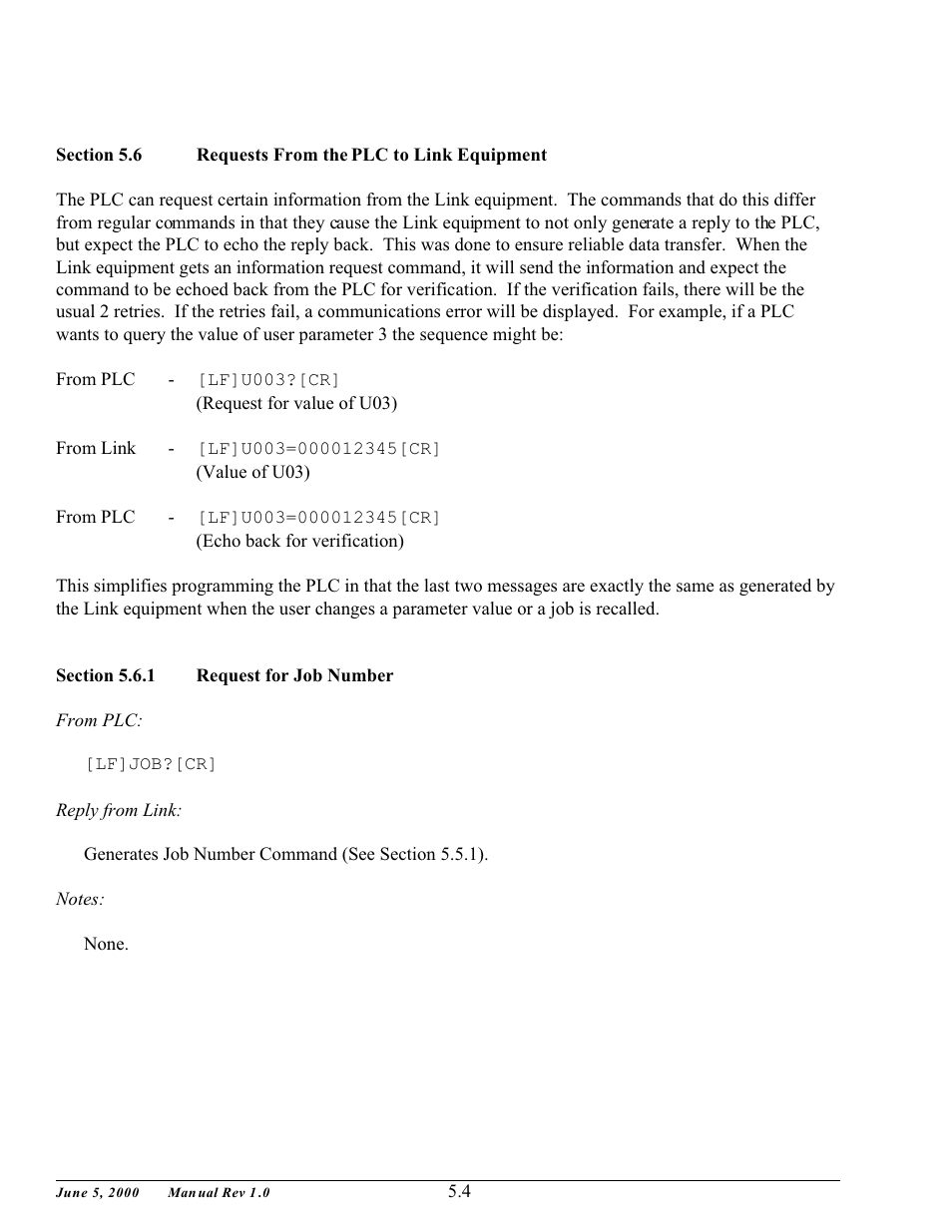 LINK Systems OmniLink - PLC Interface User Manual | Page 31 / 53