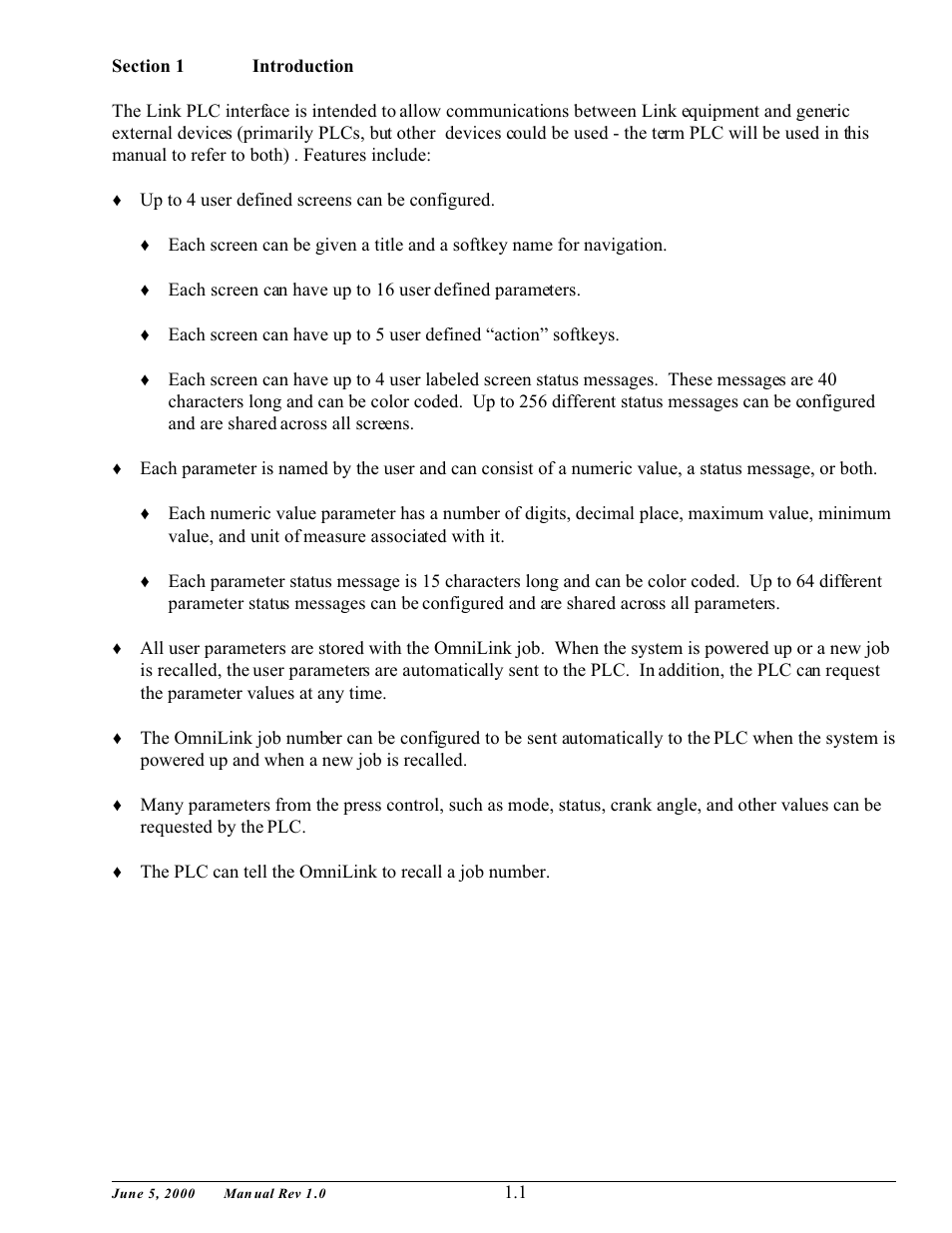 LINK Systems OmniLink - PLC Interface User Manual | Page 7 / 53