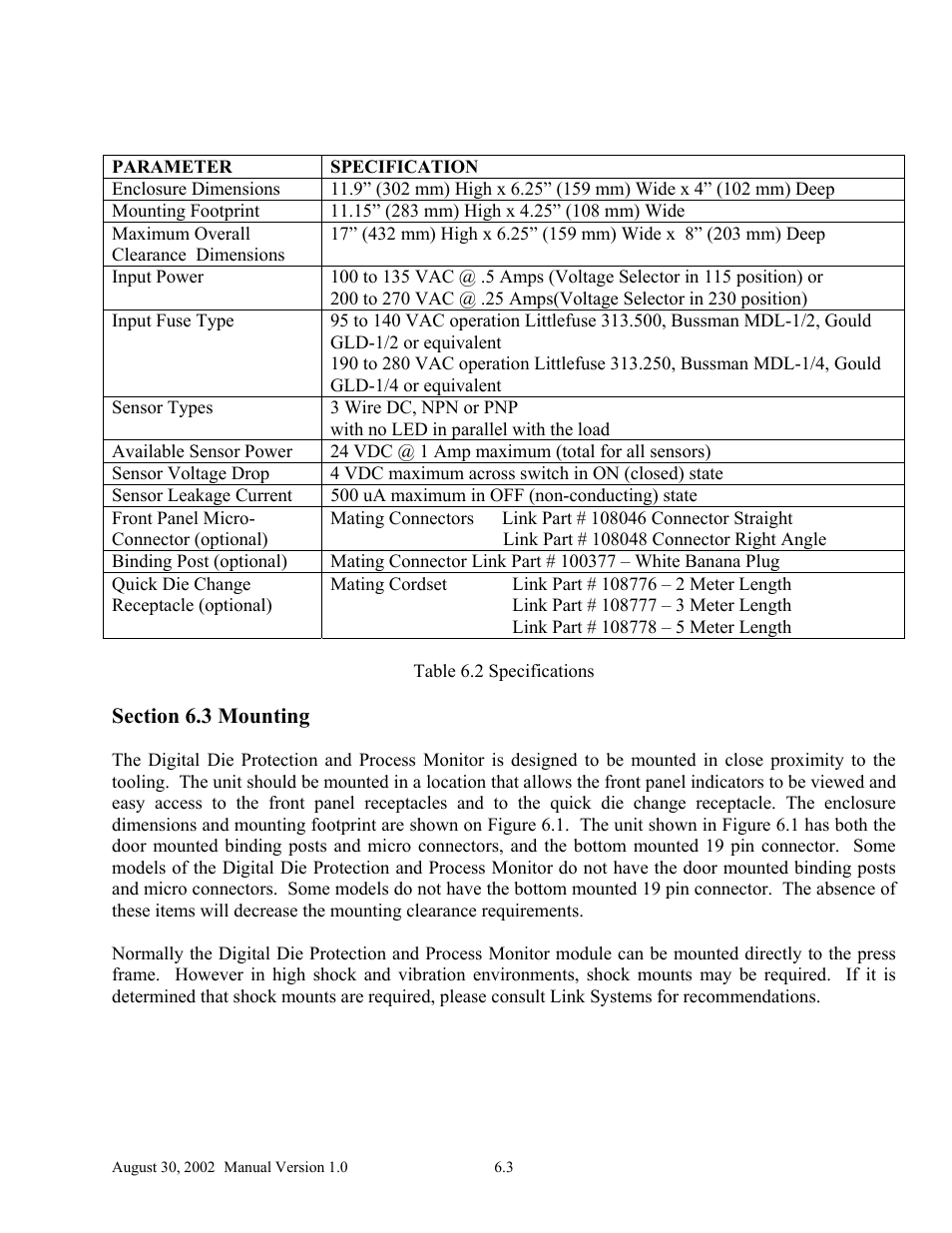 LINK Systems OmniLink II Press Automation Control User Manual | Page 108 / 154