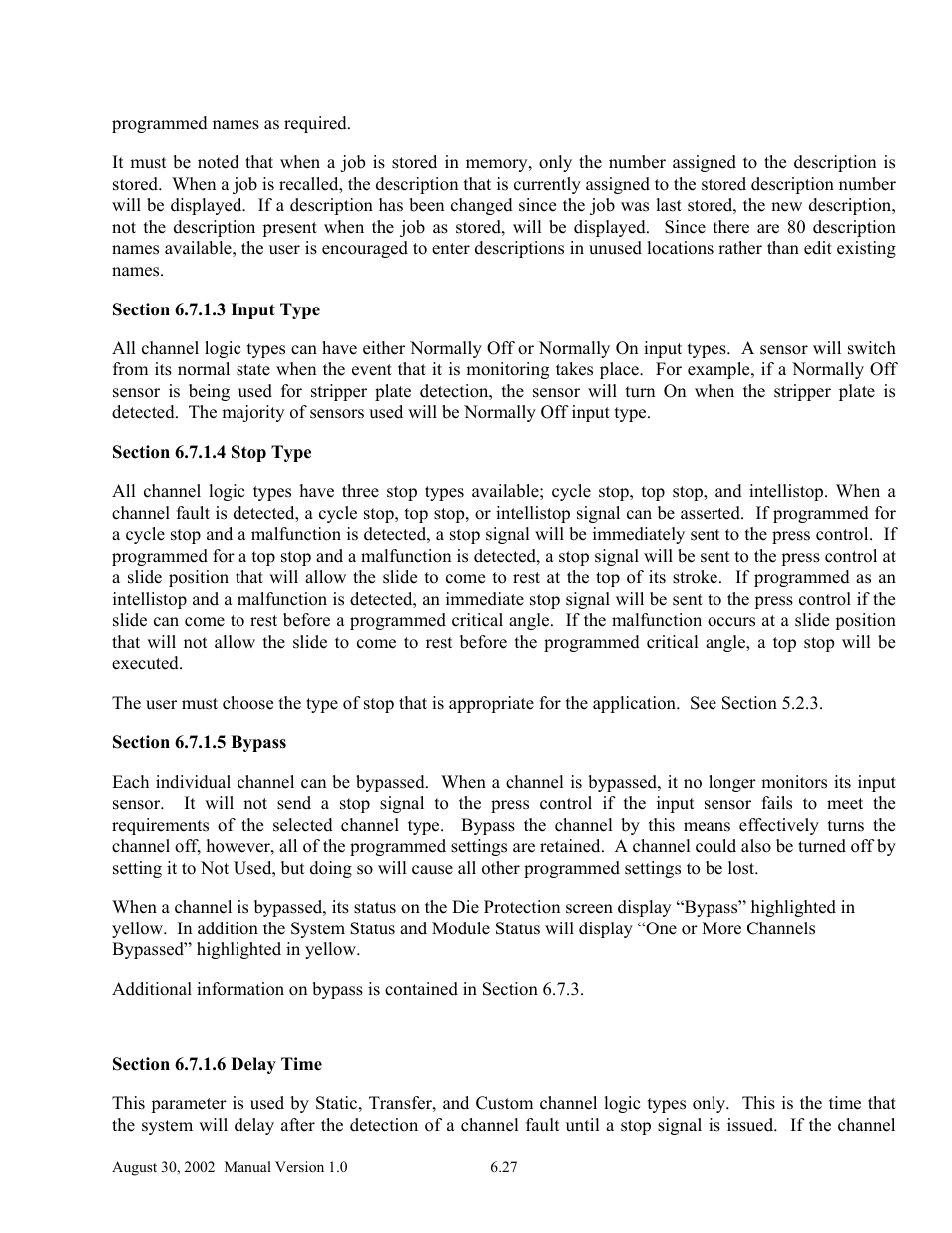 LINK Systems OmniLink II Press Automation Control User Manual | Page 132 / 154