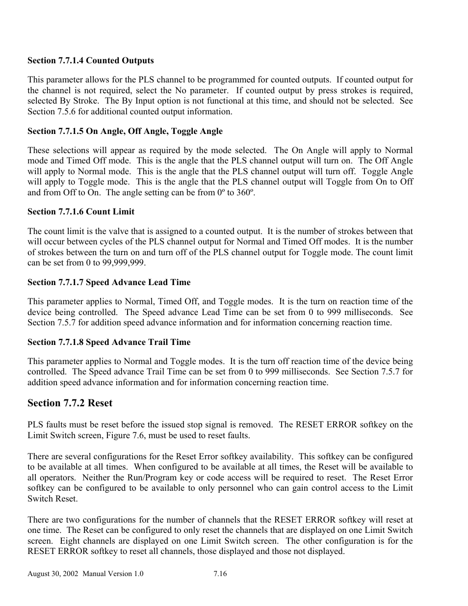 LINK Systems OmniLink II Press Automation Control User Manual | Page 153 / 154