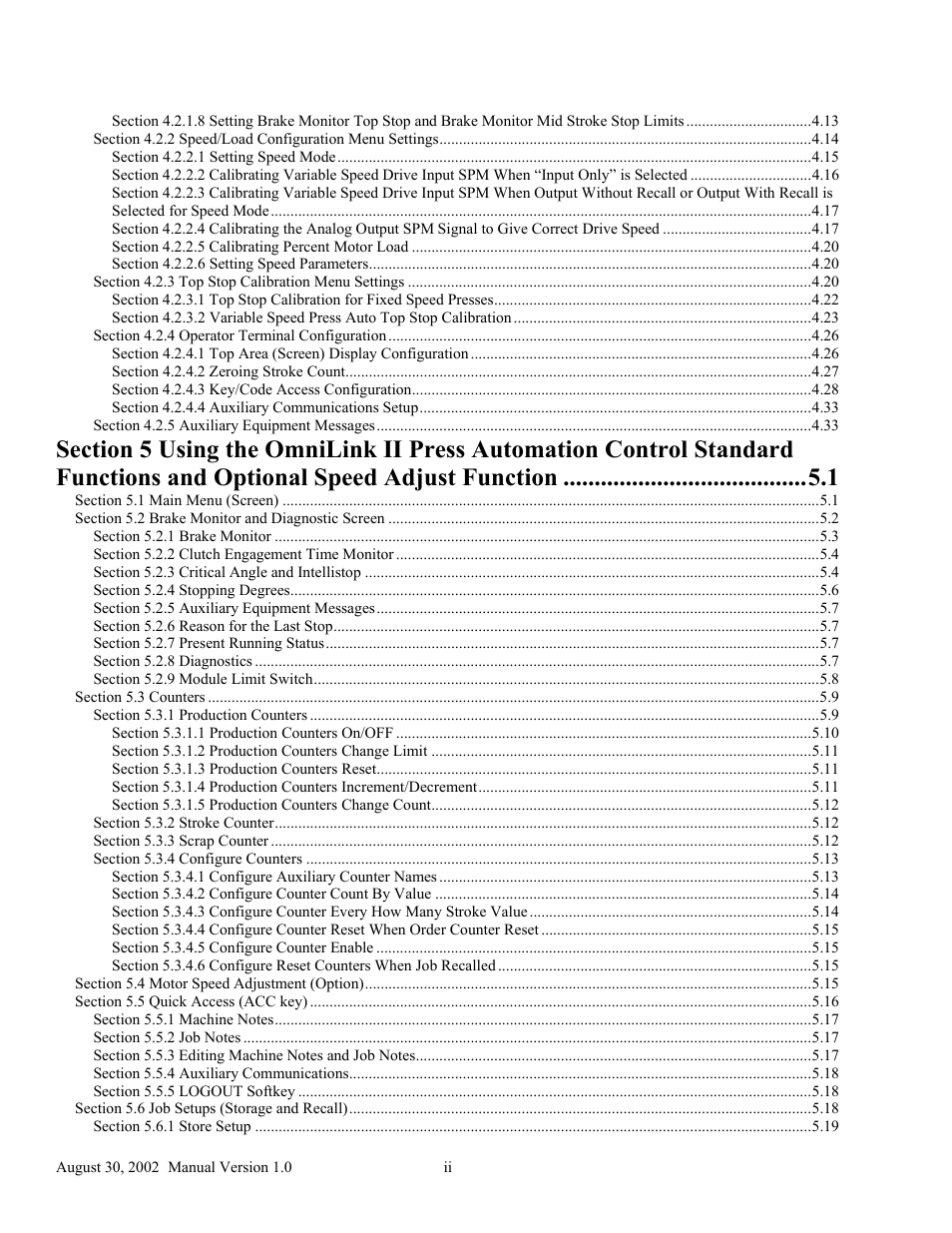 LINK Systems OmniLink II Press Automation Control User Manual | Page 3 / 154