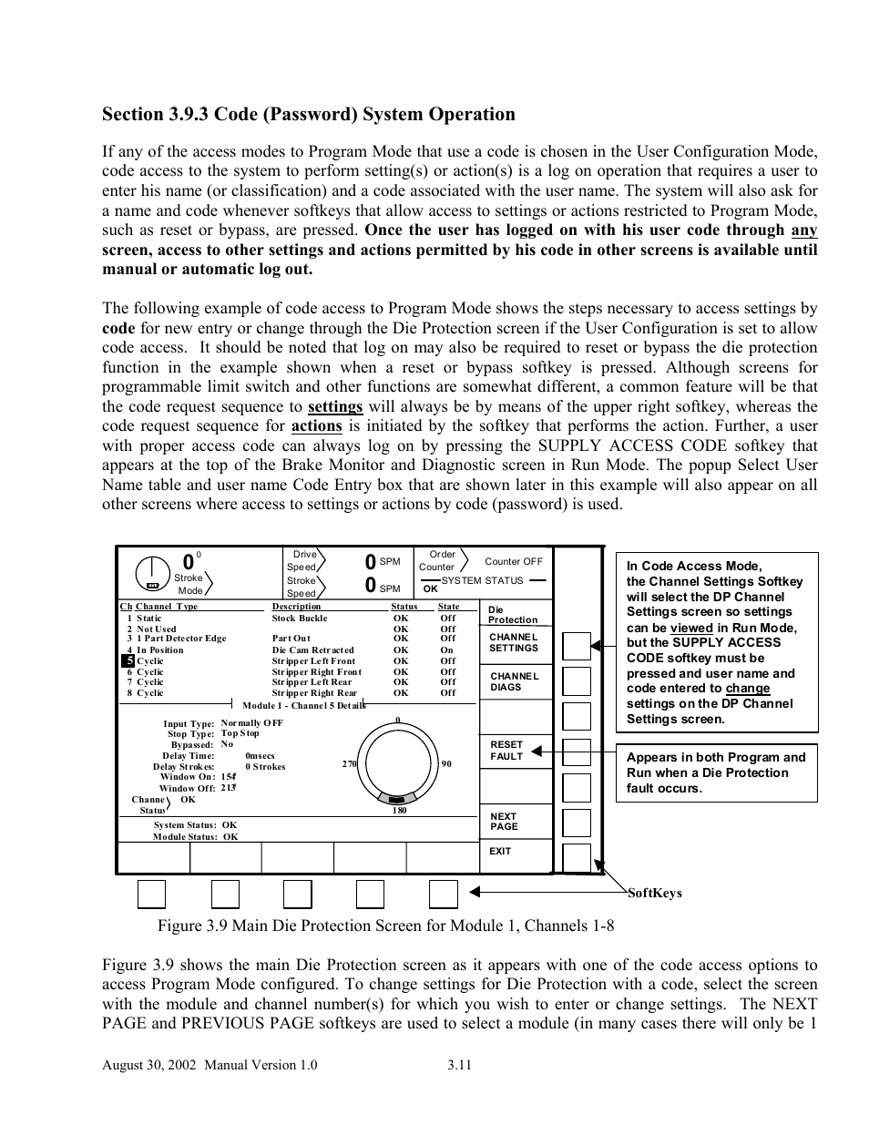 Softkeys | LINK Systems OmniLink II Press Automation Control User Manual | Page 44 / 154