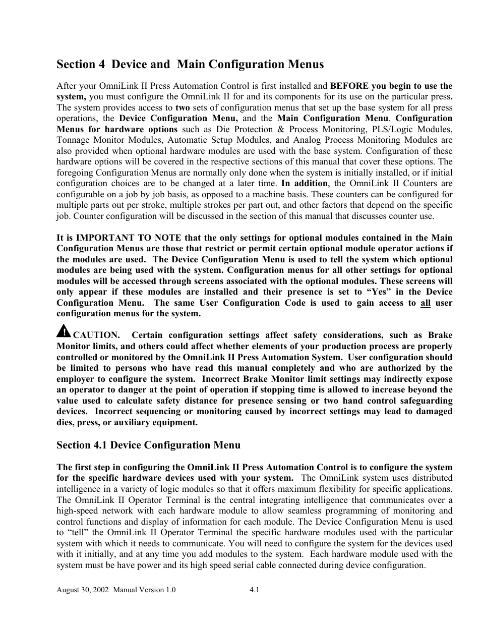 LINK Systems OmniLink II Press Automation Control User Manual | Page 50 / 154