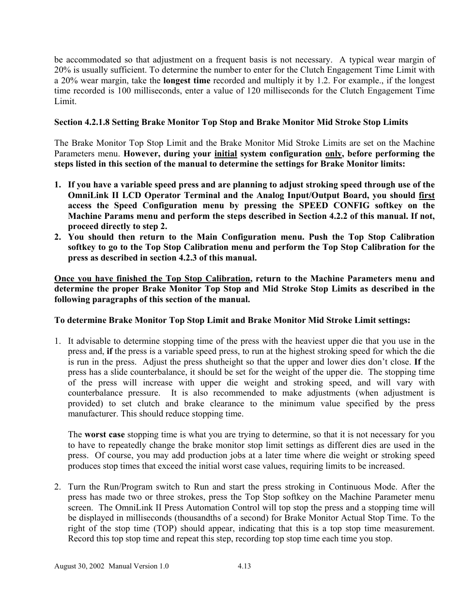 LINK Systems OmniLink II Press Automation Control User Manual | Page 62 / 154
