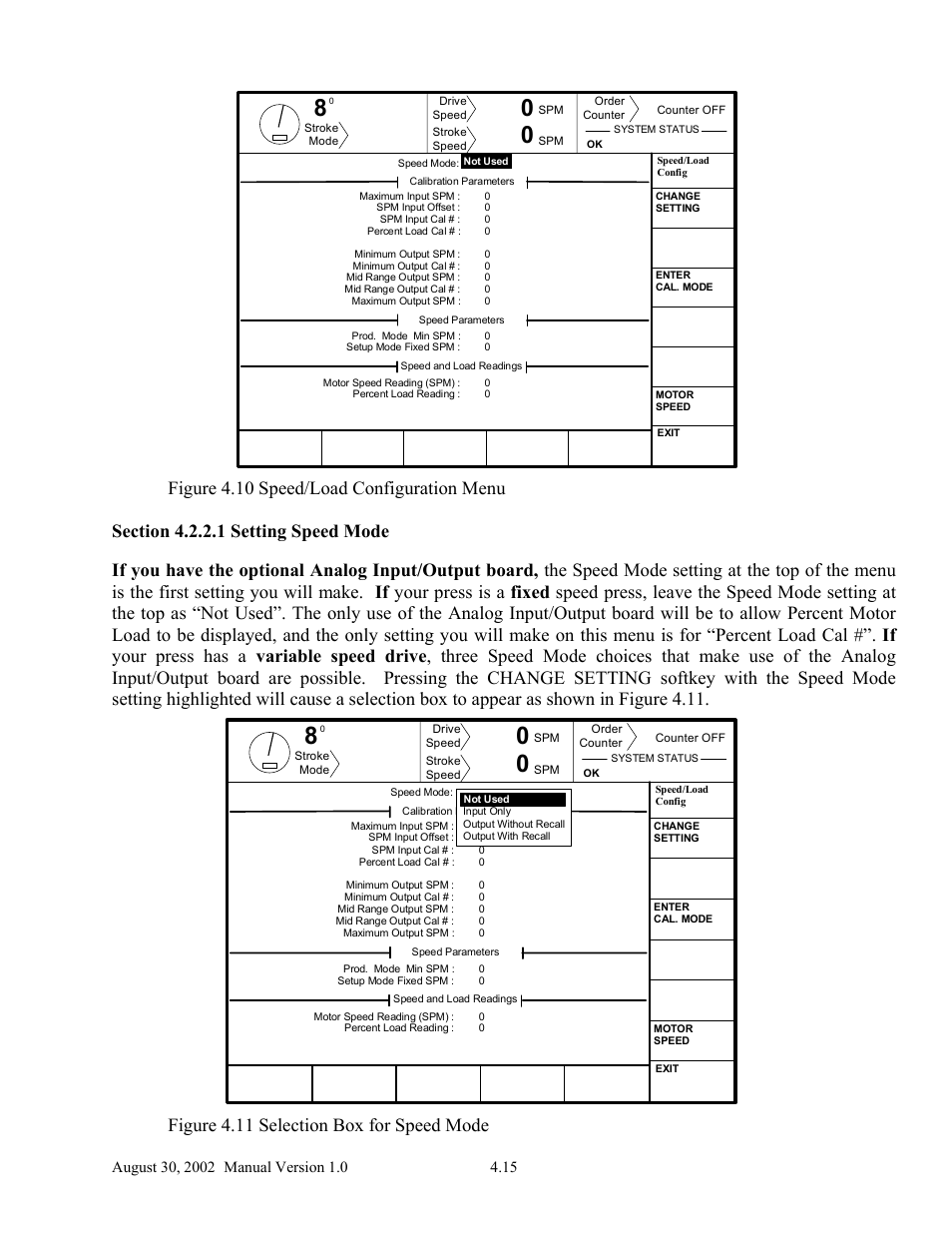 Figure 4.11 selection box for speed mode | LINK Systems OmniLink II Press Automation Control User Manual | Page 64 / 154