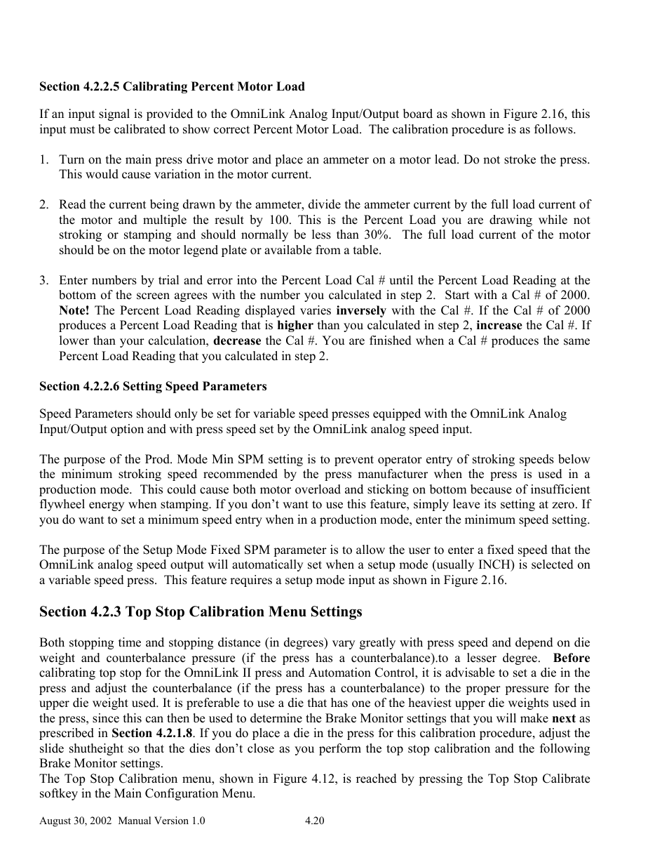 LINK Systems OmniLink II Press Automation Control User Manual | Page 69 / 154