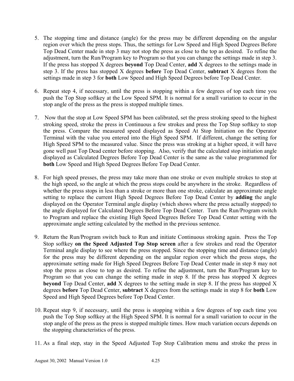 LINK Systems OmniLink II Press Automation Control User Manual | Page 74 / 154