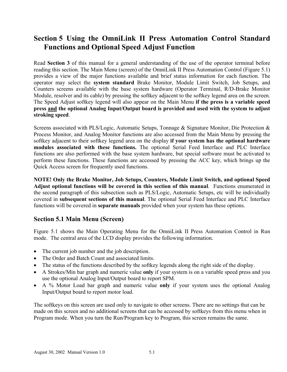 LINK Systems OmniLink II Press Automation Control User Manual | Page 84 / 154