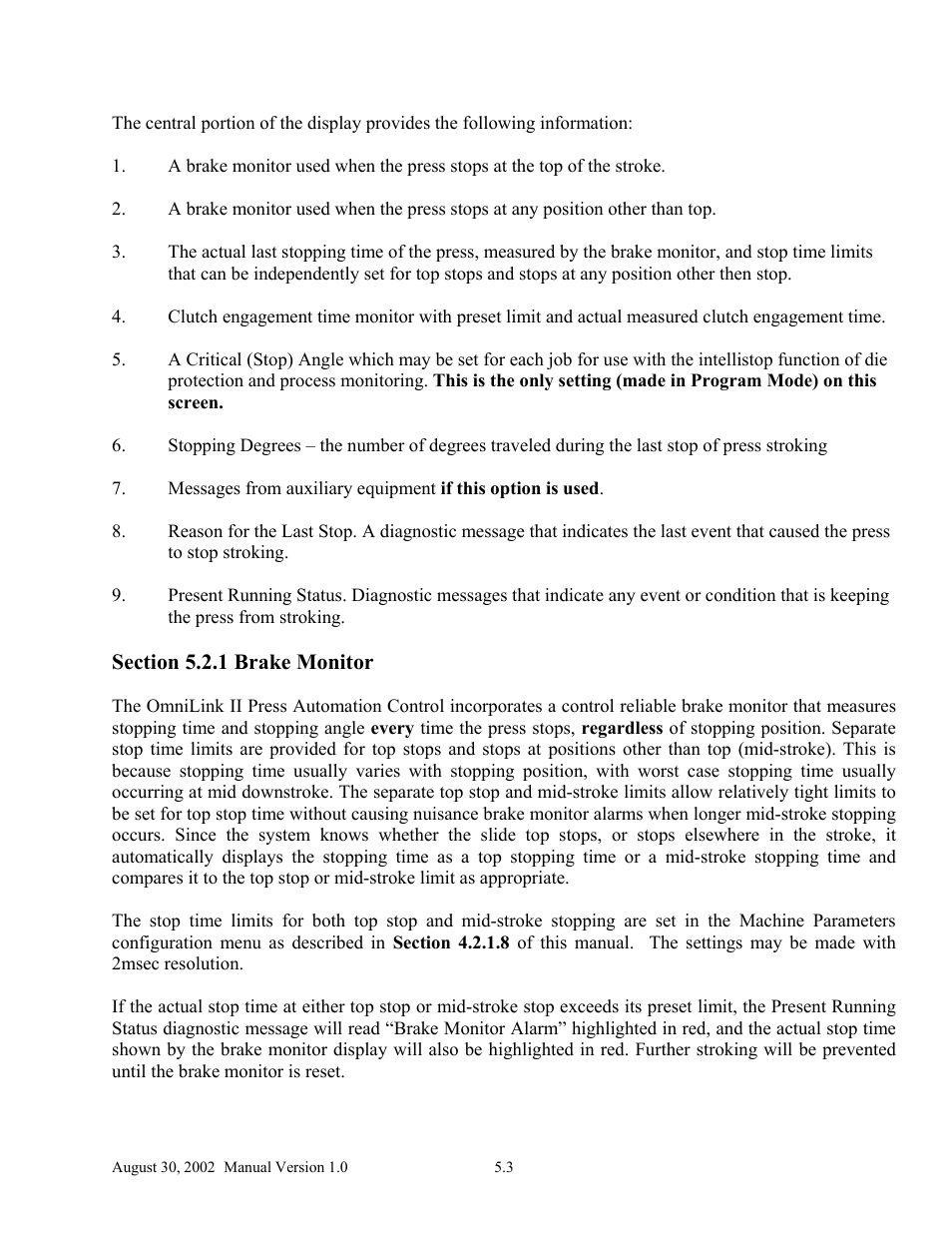 LINK Systems OmniLink II Press Automation Control User Manual | Page 86 / 154